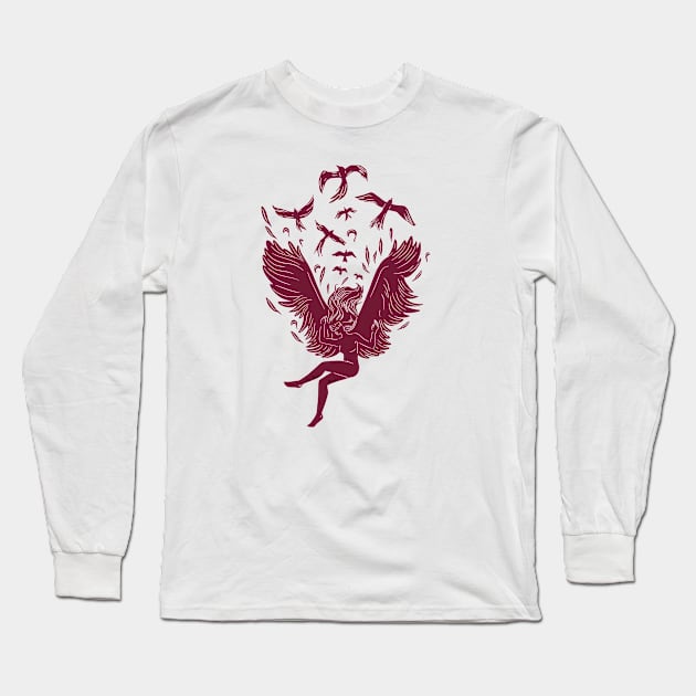 Falling Angel Long Sleeve T-Shirt by Lees Tees